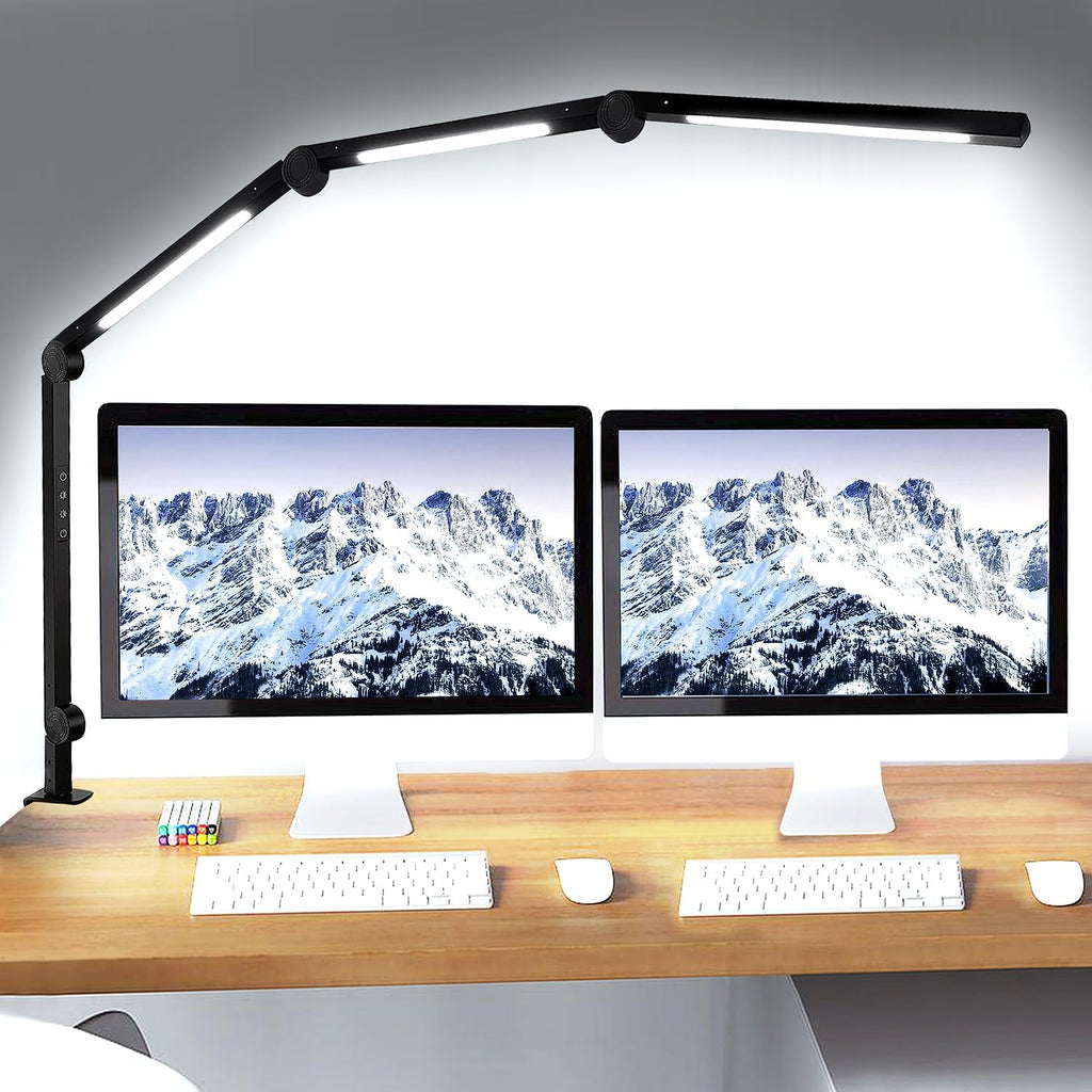led desk lamp with clamp & flexible arm, main product view