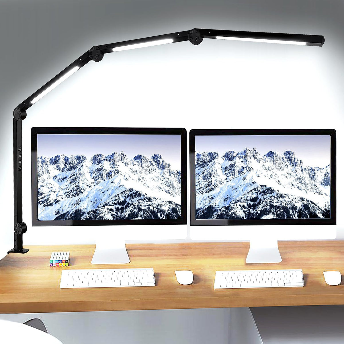 led desk lamp with clamp & flexible arm, main product view