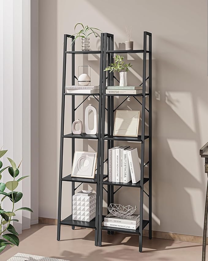 Hzuaneri Ladder Shelf, Bookshelf Bookcase, Freestanding Corner Storage Shelve - Image 6