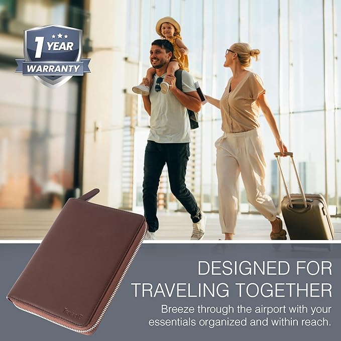 Full Grain Leather Family Passport Holder - Image 3