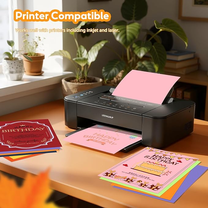 Pink Cardstock 8.5 x 11, Valentine's Day Colored Cardstock Paper, Printer Paper - Image 3