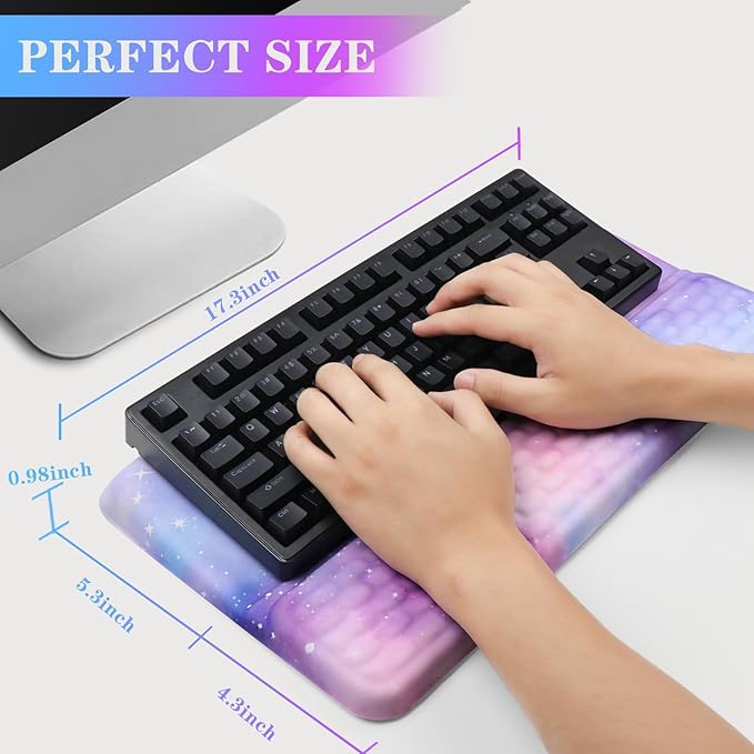 Computer Keyboard Stand with Wrist Rest, Ergonomic Tilted Keyboard Holder - Image 6