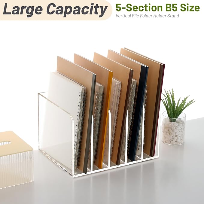 SANRUI Acrylic File Organizer, Desktop Bookshelf - Image 6