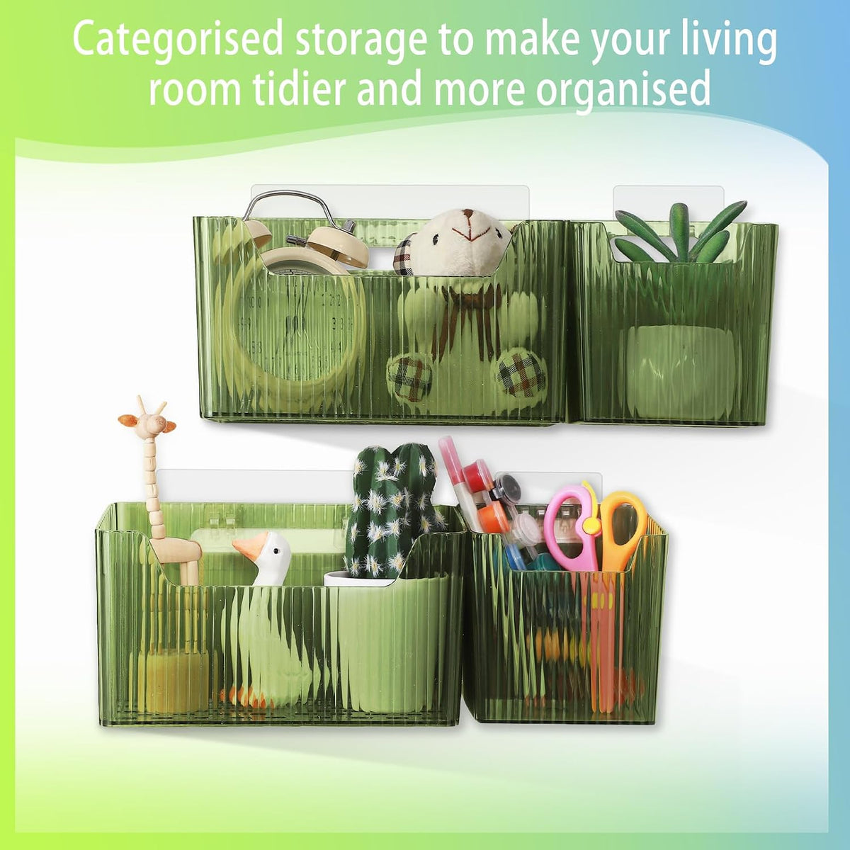 SiliFine 8 Pcs Cabinet Door Organizer Bin Wall Mount Organizer,3.94''...