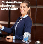 HJX Custom Business Card Holder Desk-Personalized Engraved Wooden Business Card - Image 4