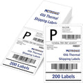 METRONIC Thermal Labels 4x6 200 Labels Fanfold Direct Shipping Label by METRONIC