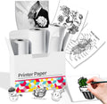 Thermal Sticker Paper Compatible with Phomemo Printer Paper M02/M02 Pro/M02S/P2S/M03/M04S/T02 Mini Sticker Printer- 50mm x 3.5m, 3 Rolls White 2-Year Adhesive Label for Photo,Image,Texts,Notes