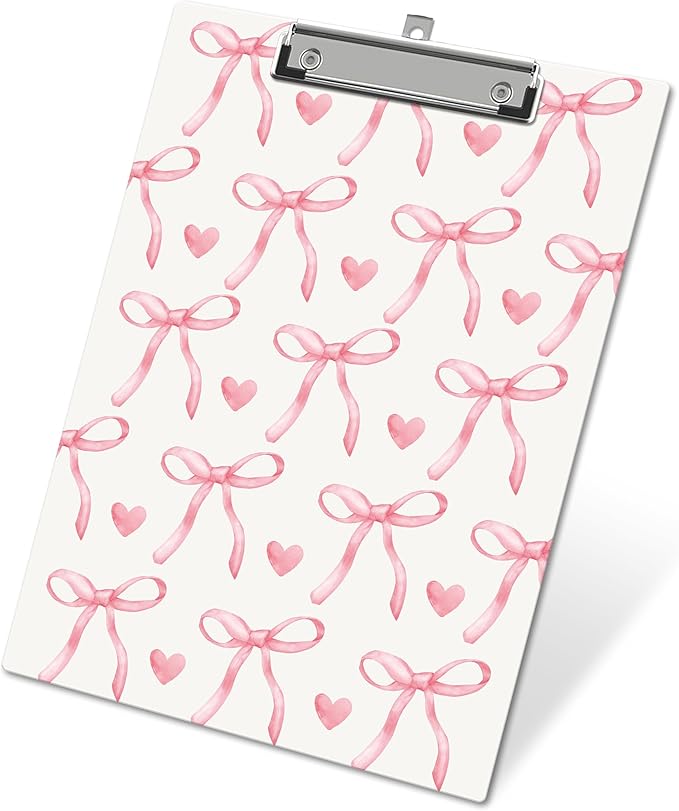 APIILVPQ Pink Clipboard，Bow Clipboards by Unknown