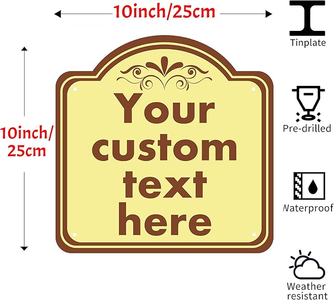 HK SIGNS Custom Weatherproof Sign, 10*10 Inch, Indoor & Outdoor - Image 2