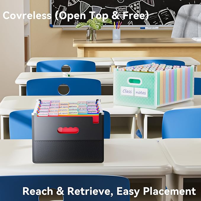 ThinkTex 26-Pocket Accordion File Organizer, Upright & Open Top, A–Z Colorful - Image 3