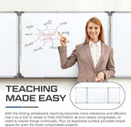 72" x 24" Foldable Whiteboard Dry Erase Board Large Tri Folding Whiteboard - Image 4