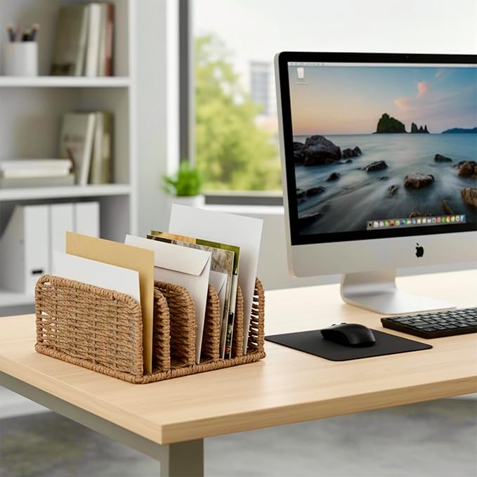 Duimbok Desk Mail Organizer Large Capacity Mail Holder - Image 5