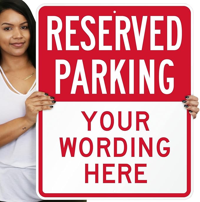 SmartSign 30 x 24 inch Custom “Reserved Parking” Metal Sign - Image 6