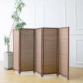 Furnnylane 5 Panel Short Room Divider Screen, Small Bamboo Panel Divider by Furnnylane