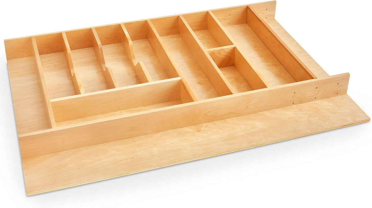 Rev-A-Shelf Trimmable Wooden Silverware Drawer Divider and Organizer