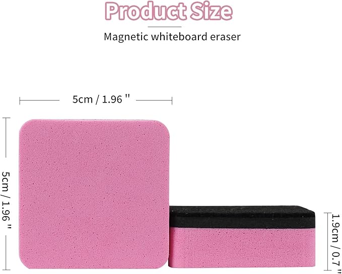 Dry Erase Erasers, 48 Pack Magnetic Whiteboard Eraser Chalkboard Eraser Dry - Image 2
