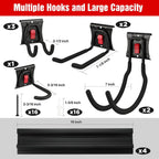 workpro 64" garage tool organizer wall mount with showing dimensions