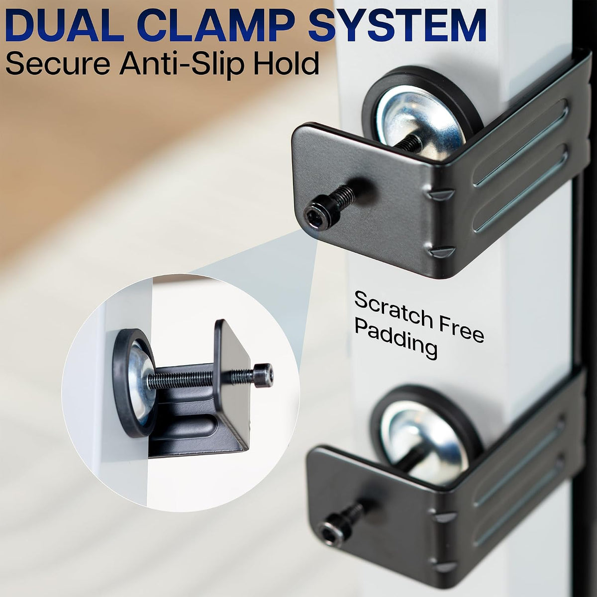 VIVO Black Clamp-on Desk Leg PC Mount, MOUNT-PC01C