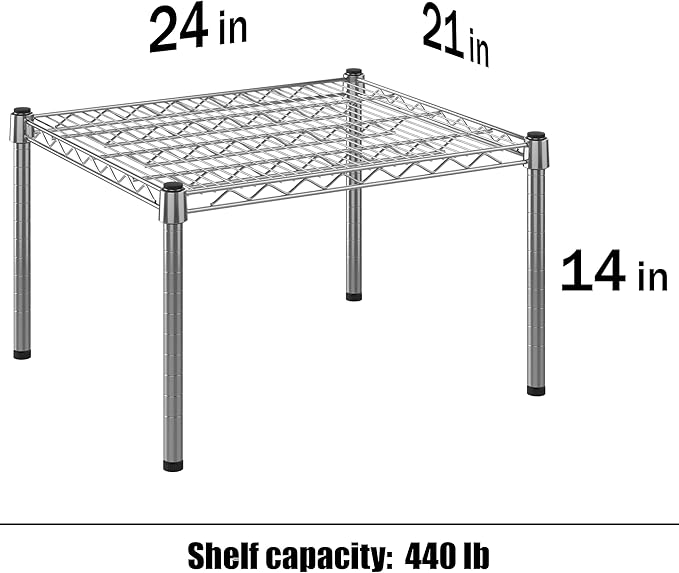 Regal Altair 21" Deep x 24" Wide x 14" Height Wire Shelving Kit | 1-Tier | NSF - Image 3