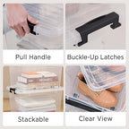 Citylife 22 QT Clear Plastic Storage Bins - Image 4