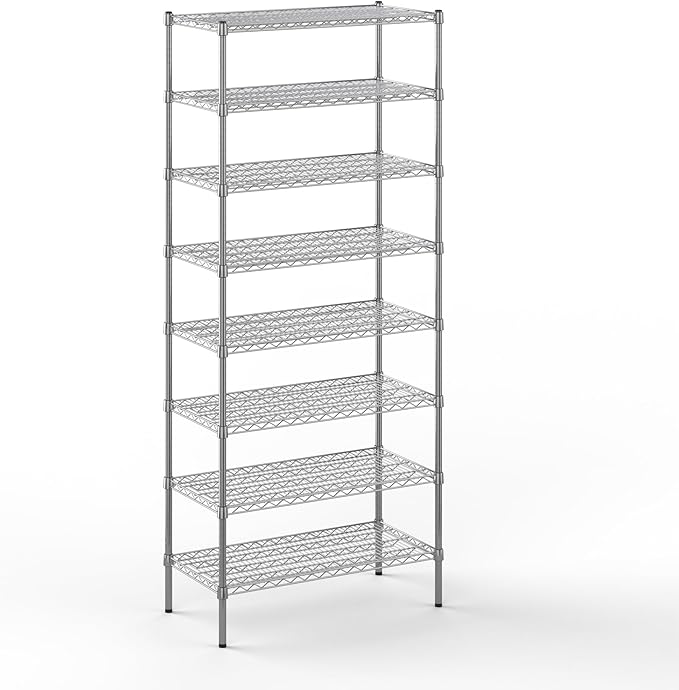 Regal Altair 18" Deep x 36" Wide x 86" Height Wire Shelving Kit | 8-Tier | NSF by Regal+Altair