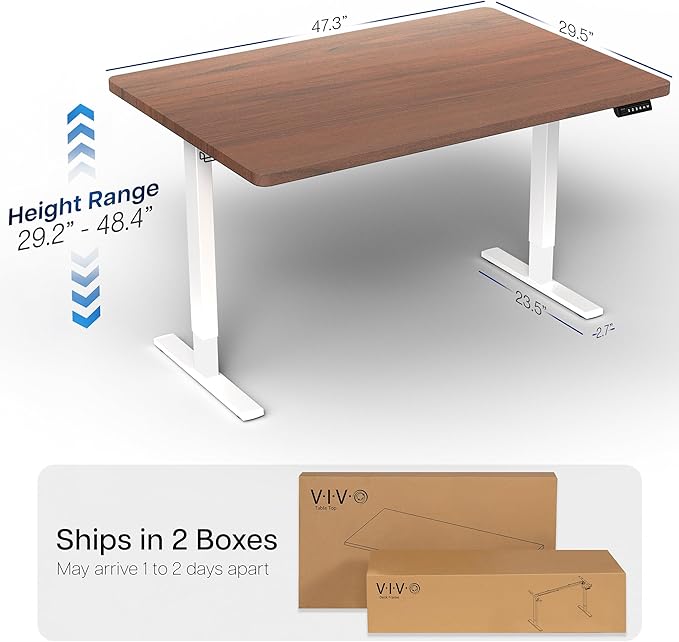 VIVO Electric 48 x 30 in Standing Desk, Memory Height Adjustment, 1B Series - Image 3
