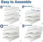 Natwind 3-Tier Stackable Paper Tray, Metal Mesh Desktop Organizer, Paper Sorter - Image 7