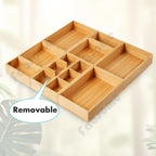 fabsome drawer organizer, set of 9 bamboo wood, view 9