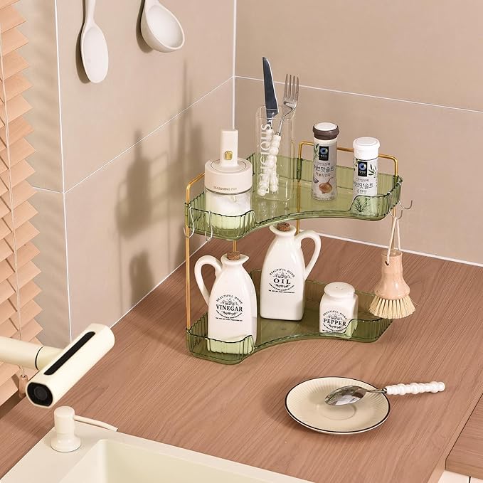 Trdongxu 2-Tier Corner Bathroom Organizer Countertop - Image 6