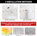 YOHOM No Drilling File Holder Wall Mails Magazines Organizer Adhesive Door Mount - Image 8