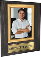 Employee of The Quarter Plaque Award Photo Plaque, Appreciation Plaque for Best Employee, 8"X10" Plaque Holds A 4"X6" Photo Wood Award Plaques for Home, Office or Business Decor