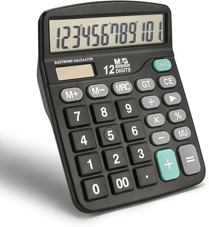 M&G Desk Calculator 12 Digit Office Calculators by MG