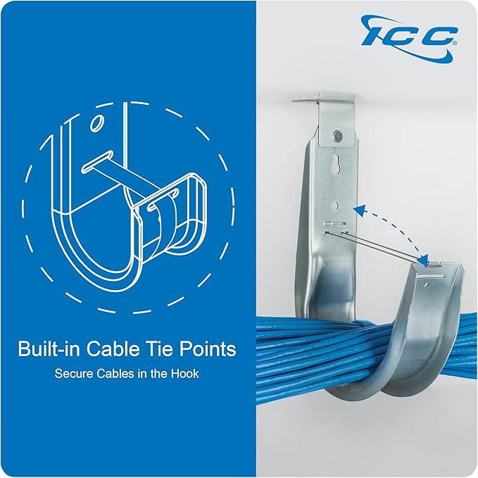 ICC Ceiling Mount J Hook 3/4” Without Retainer Clip - Image 4