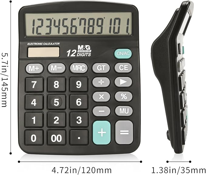 M&G Desk Calculator 12 Digit Office Calculators - Image 6