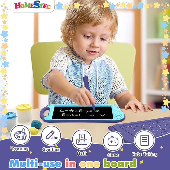 HOMESTEC Astrodraw Drawing Pad Toys, Colorful LCD Writing Tablet - Image 3