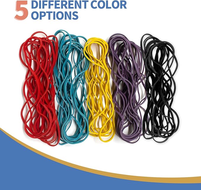 100Pack Trash Can Rubber Bands, 5 Colors Large Rubber Bands, Heavy Duty - Image 5