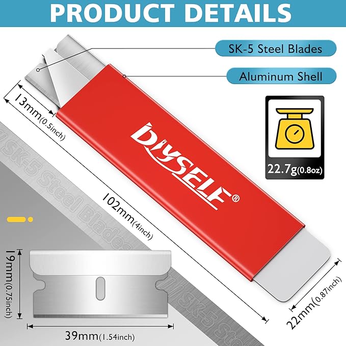 DIYSELF 12 Pack Box Cutters, Utility Knife Aluminum Alloy, Razor Knife Utility - Image 6