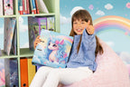 HERMA A4 Lever Arch File Happy Unicorn, 70mm Spine, Heavy Duty Folder with Animal Motif, Glossy Finish & Inner Print, Kids Ring Binder, Archiving Folder & Storage File Organizer