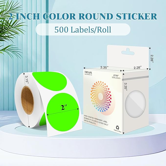 2 Inch Round Color Coding Labels - Image 2