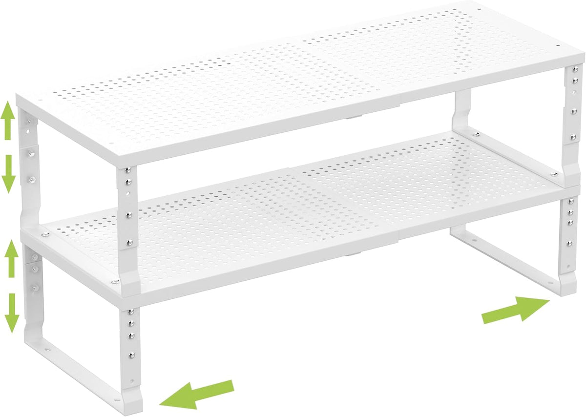 Jojocross Expandable Cabinet Shelf Organizer Storage Spice Rack Shelves for K...