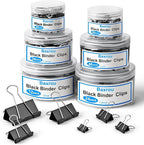 228 PCS Binder Clips Paper Clamps Assorted Sizes, Extra Large Medium Small Mini by Baxrou
