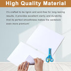Silunkia 28 Sheets Bright White Cardstock 8.5 x 11 Certificate Paper, - Image 4