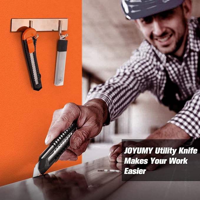 JOYUMY 3 Pack Utility Knife Box Cutter Retractable, Compact Box Knife - Image 4