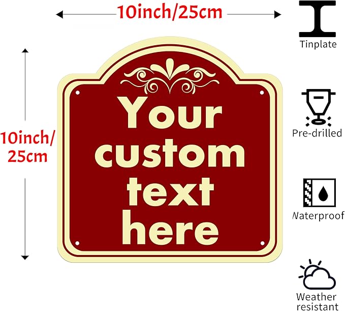 Custom Sign, Custom Indoor/Outdoor Decorative Sign，Aluminum Weatherproof Metal - Image 2