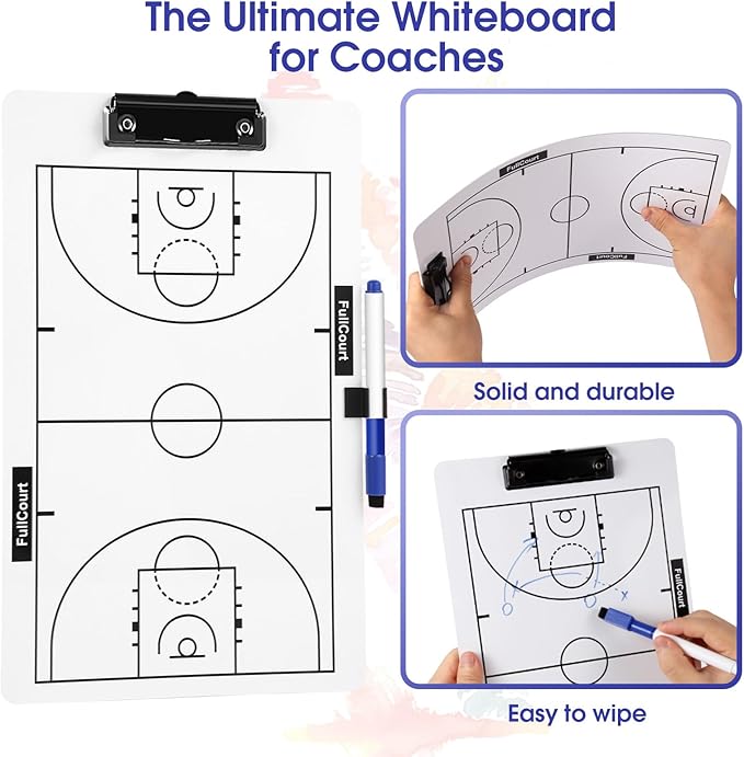 Double-Sided Basketball Coaching Clipboard & Dry Erase Whiteboard - Image 4
