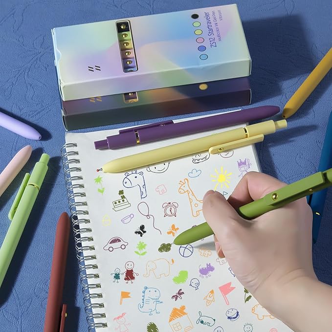 UIXJODO Colored Pens, 0.5mm Colored Ink Gel Pen - Image 3