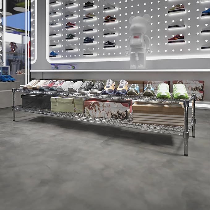Regal Altair 18" Deep x 72" Wide x 14" Height Wire Shelving Kit | 2-Tier | NSF - Image 2