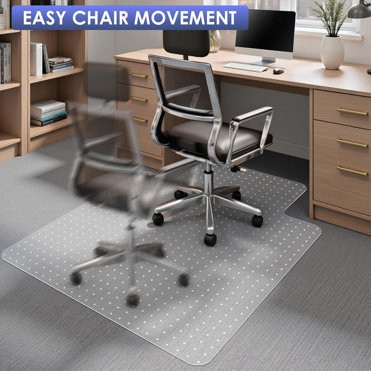 Kuyal Office Chair Mat for Carpet, 2 Pack Heavy Duty Computer Chair Mat