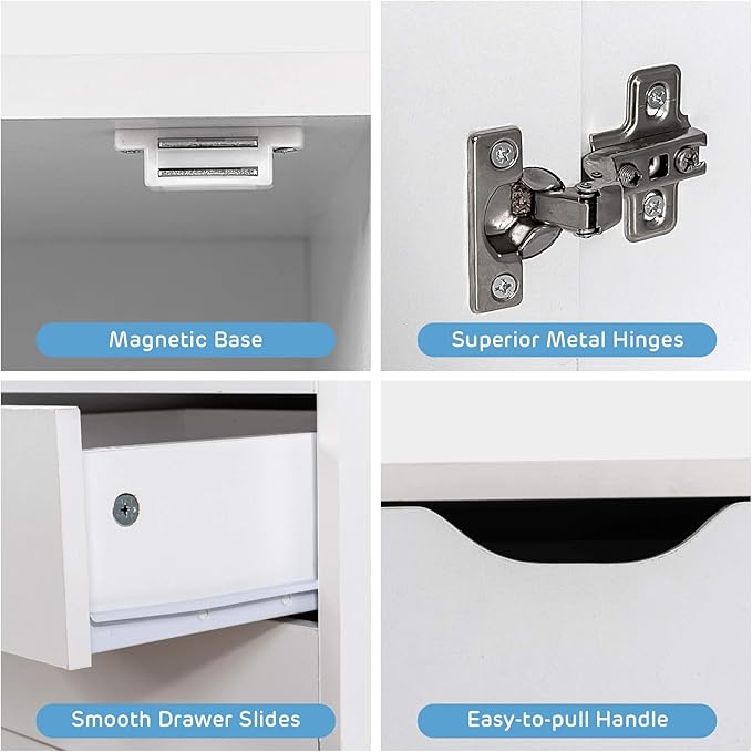 Giantex File Cabinet, Mobile Lateral Filing Cabinet - Image 6
