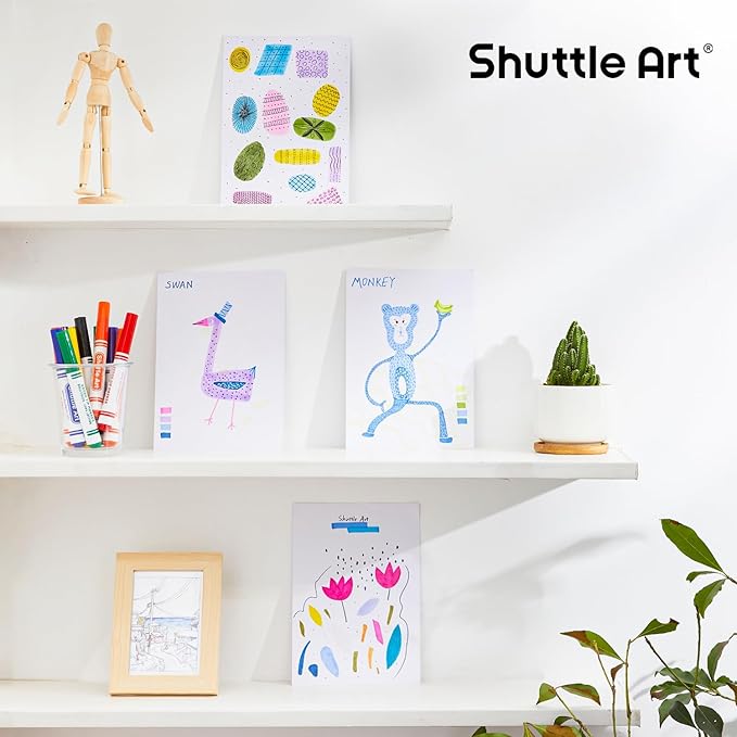 Shuttle Art 304 Pack Washable Markers, 8 Colors Broad Line Markers, Separate - Image 5
